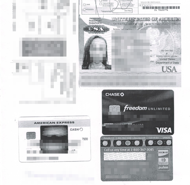 A credit card and passport scan exposed by the MoneyBack data breach (Kromtech)